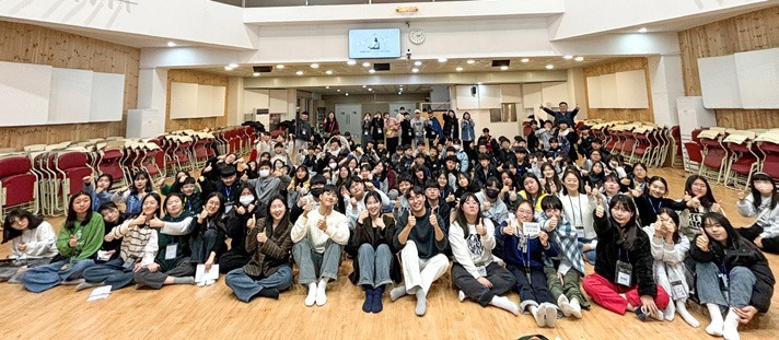 중등부 겨울수련회 단체사진